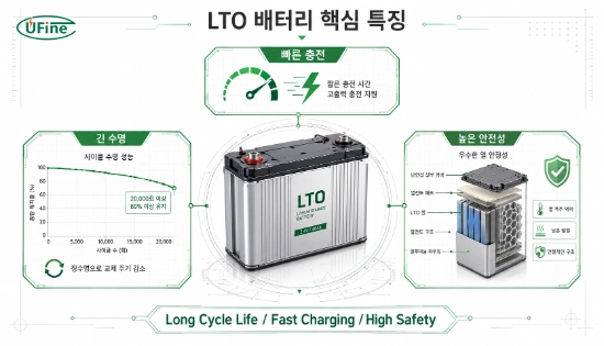 LTO 배터리 긴 수명 빠른 충전 높은 안전성 특징 비교