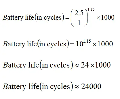 peukert equation example