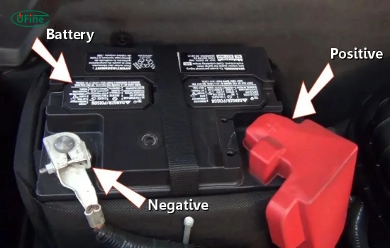 positive negative battery terminals diagram