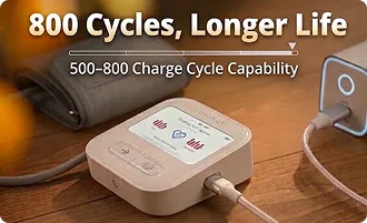 800 Charge Cycle Capability for Extended Product Usage