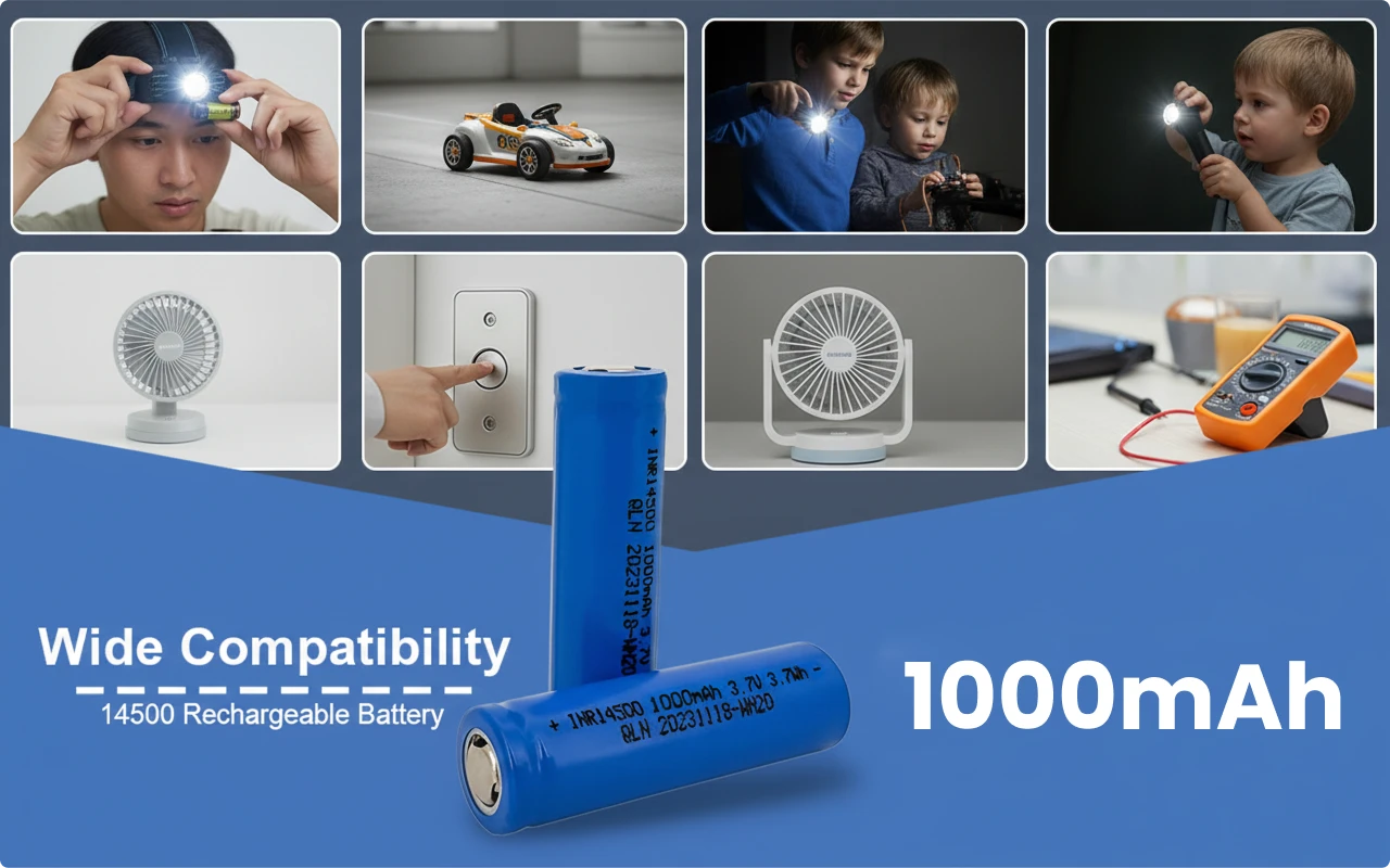 compact high energy 3 7 v 1000mah 14500 battery
