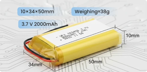 premium 103450 3.7v 2000mah rechargeable battery