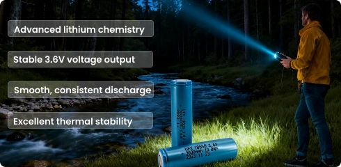 product stable 3.6v 18650 rechargeable cell
