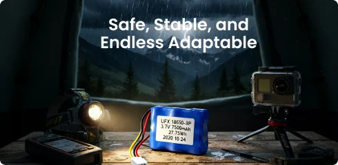 stable low heat 3 7v battery pack