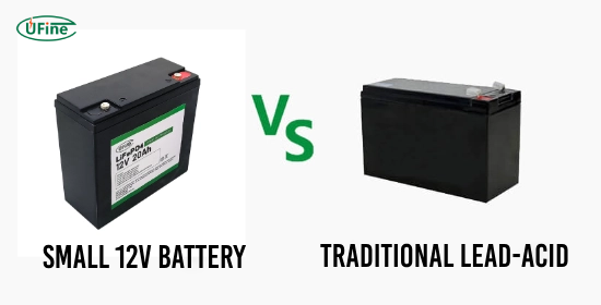 small 12v battery vs lead acid battery