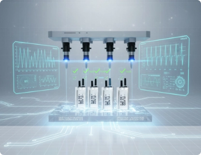 small thin battery batch testing