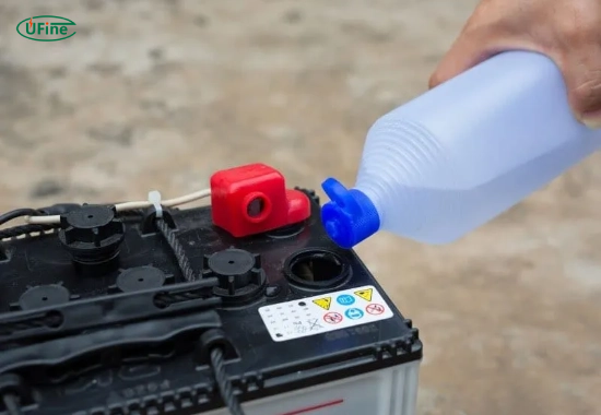 step by step guide how to safely add water to a battery