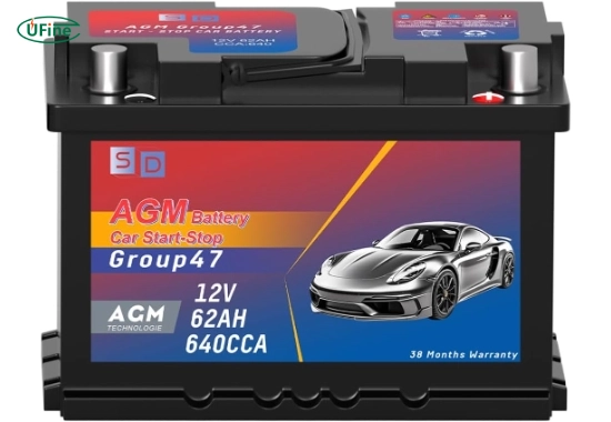 tpe agm car battery group 47 start stop car battery