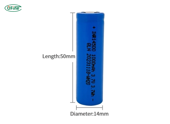 ufine 3 7 v 1000mah cylindrical battery 14500