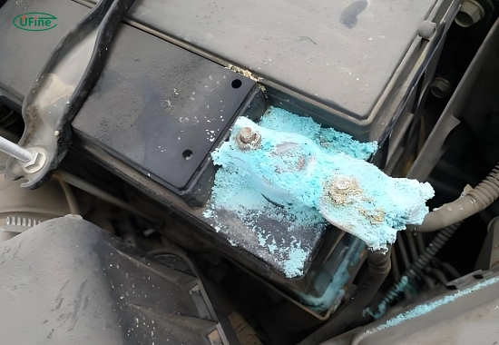 what are battery calcium deposits