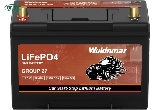 wuldnmar high performance g27 12 v 70ah lithium car start stop battery